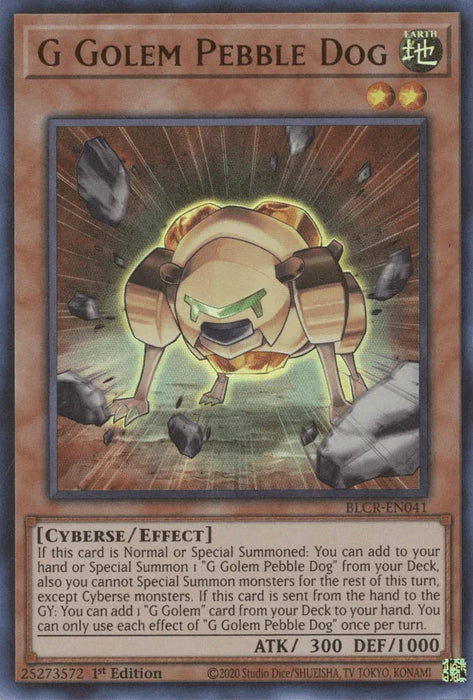 G Golem Pebble Dog [BLCR-EN041] Ultra Rare - for just $0.10! 