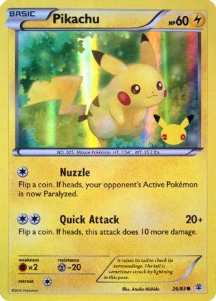 Pikachu (26/83) (20th Anniversary) [XY: Generations] - for just $24! 
