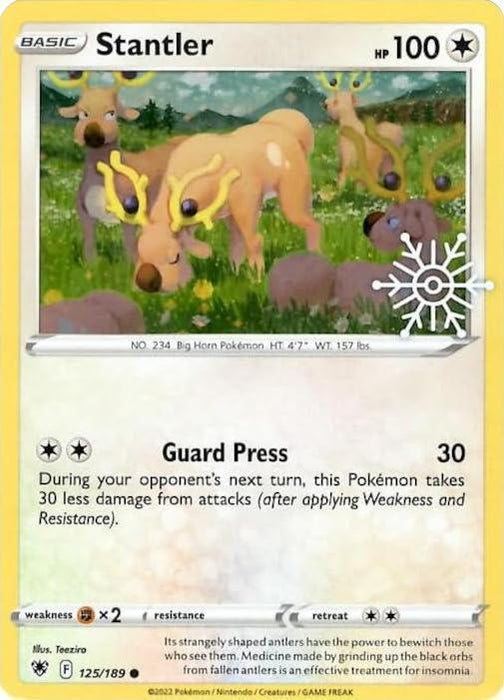 Stantler (125/189) (Holiday Calendar) [Sword & Shield: Astral Radiance] - for just $0.15! 