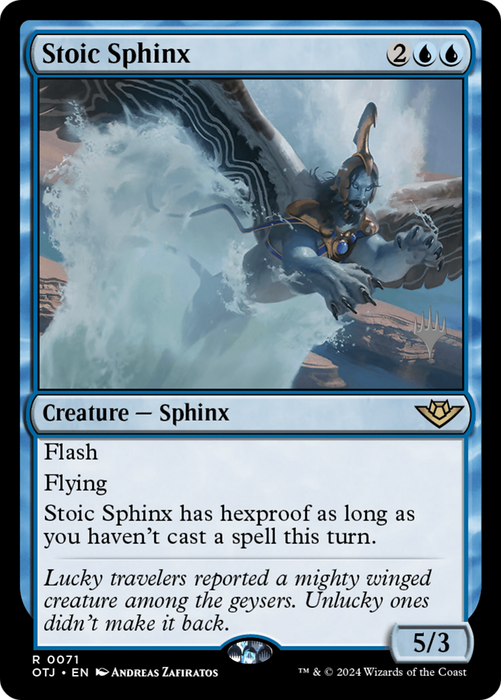 Stoic Sphinx (PPOTJ-071) - Outlaws of Thunder Junction Promos - for just $0.03! 