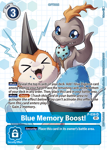 Blue Memory Boost! [P-036] (Box Promotion Pack - Next Adventure) [Promotional Cards] - Just $0! Shop now at Retro Gaming of Denver