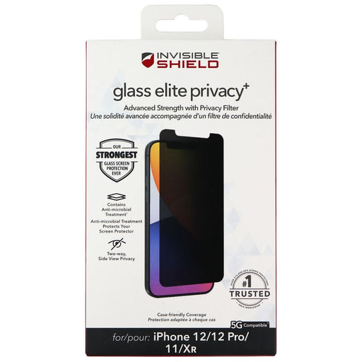 Zagg Invisible Shield Glass Elite Privacy+ for iPhone 12 Pro / 12 / 11 / Xr - for just $19.49! 