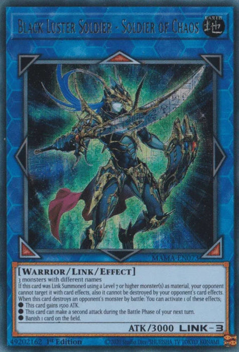 Black Luster Soldier - Soldier of Chaos [MAMA-EN073] Ultra Pharaoh's Rare - for just $29.90! 