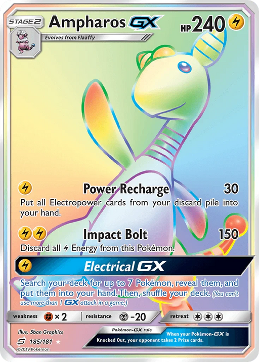 Ampharos GX (185/181) [Sun & Moon: Team Up] - for just $21.95! 