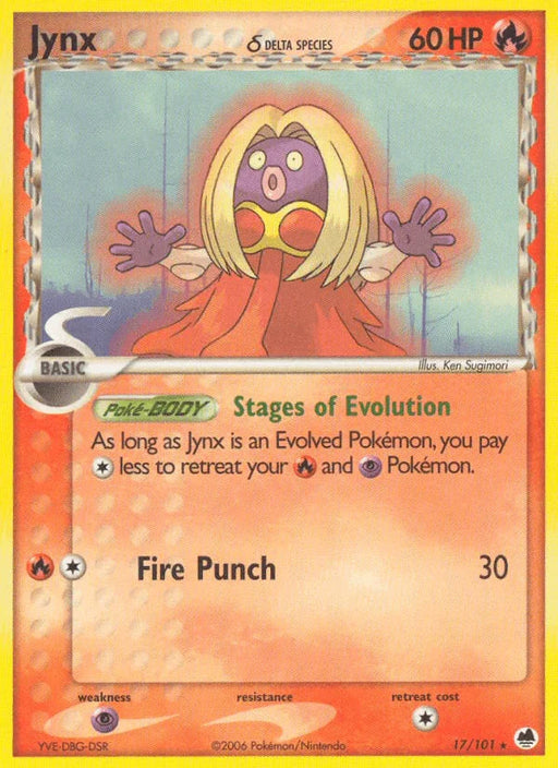 Jynx (17/101) (Delta Species) [EX: Dragon Frontiers] - for just $1.50! 