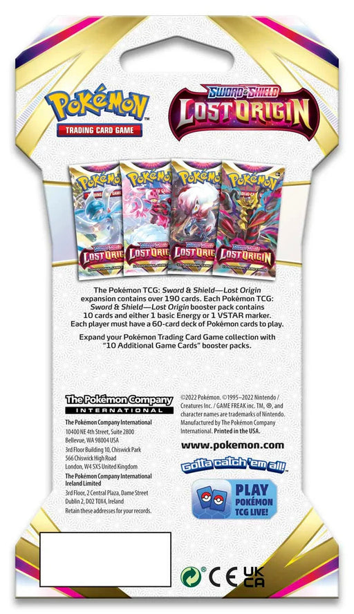 Sword & Shield: Lost Origin - Sleeved Booster Pack - for just $25! 