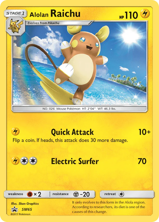 Alolan Raichu (SM65) [Sun & Moon: Black Star Promos] - for just $3.10! 
