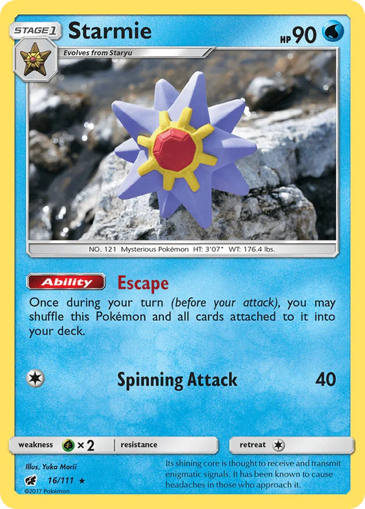 Starmie (16/111) [Sun & Moon: Crimson Invasion] - for just $0.40! 