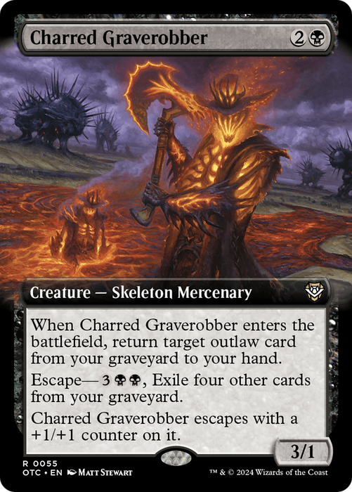 Charred Graverobber (OTC-055) - Outlaws of Thunder Junction Commander: (Extended Art) - for just $0.08! 
