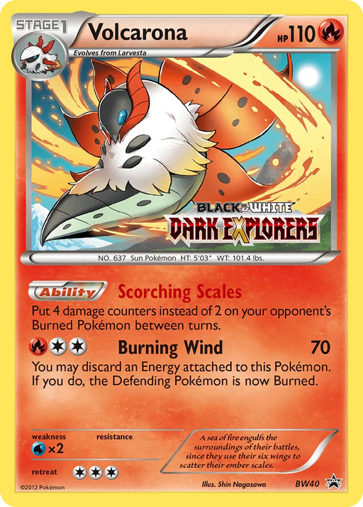 Volcarona (BW40) [Black & White: Black Star Promos] - for just $10.25! 