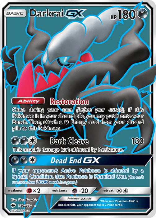 Darkrai GX (139/147) [Sun & Moon: Burning Shadows] - for just $7.70! 
