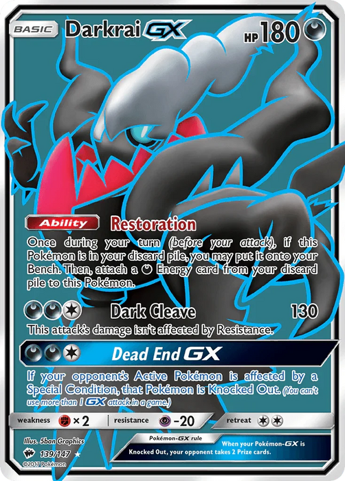 Darkrai GX (139/147) [Sun & Moon: Burning Shadows] - for just $10.90! 