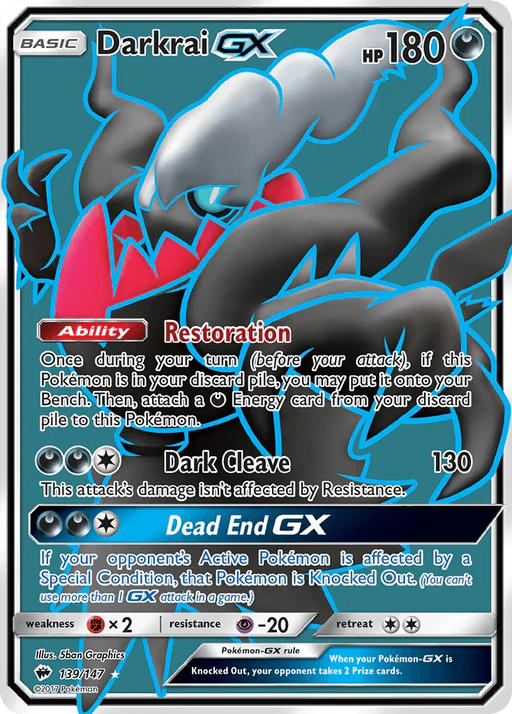 Darkrai GX (139/147) [Sun & Moon: Burning Shadows] - for just $12.90! 