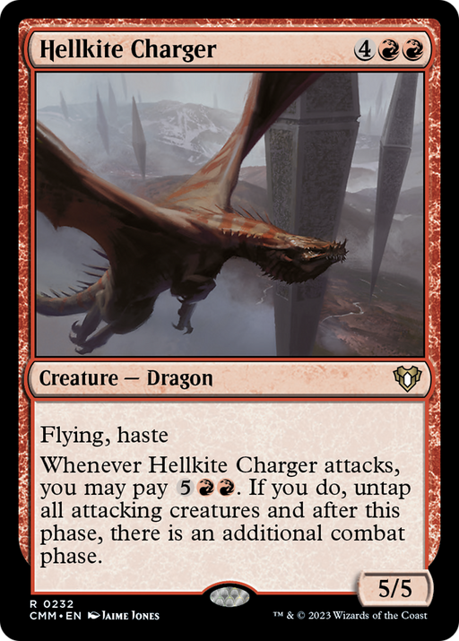 Hellkite Charger (Foil Etched) [Commander Masters] - Just $2.65! Shop now at Retro Gaming of Denver