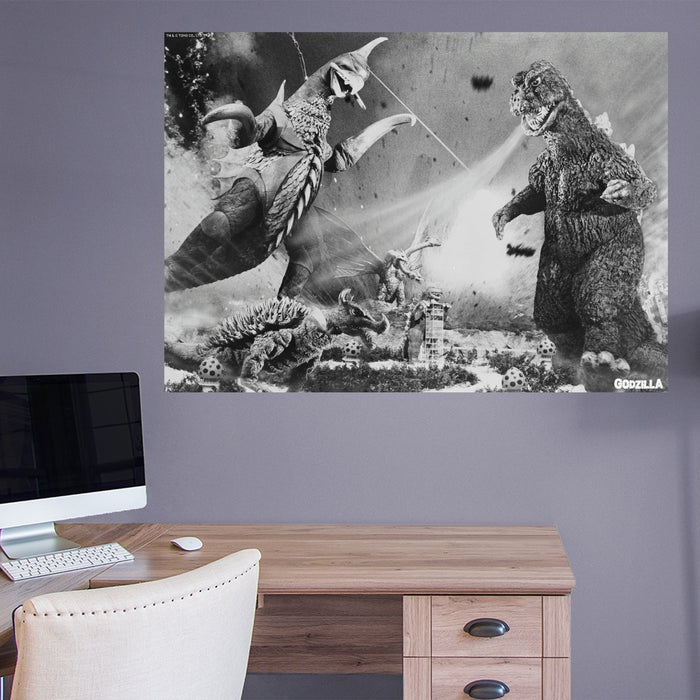 Godzilla: 1972-Godzilla v Gigan 2 Movie Scene Mural - Officially Licensed Toho Removable Adhesive Decal - Premium Mural - Just $69.99! Shop now at Retro Gaming of Denver