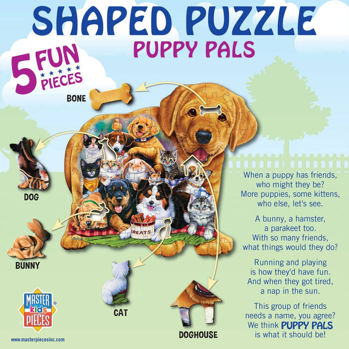 Puppy Pals - 100 Piece Shaped Jigsaw Puzzle - for just $12.99! 