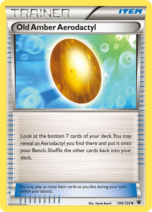 Old Amber Aerodactyl (106/124) [XY: Fates Collide] - for just $0.10! 