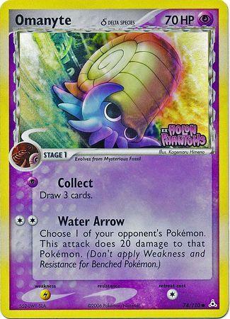 Omanyte (74/110) (Delta Species) (Stamped) [EX: Holon Phantoms] - for just $7.25! 