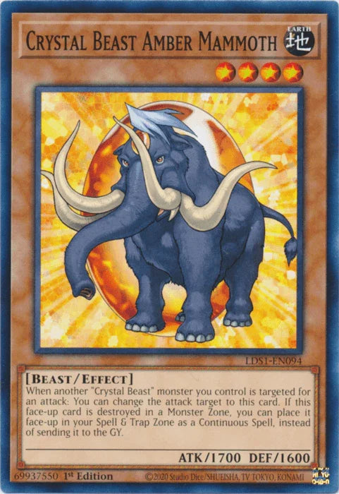Crystal Beast Amber Mammoth [LDS1-EN094] Common - for just $0.10! 