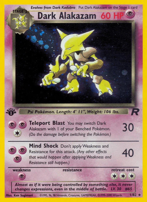 Dark Alakazam (1/82) [Team Rocket 1st Edition] - for just $67.70! 