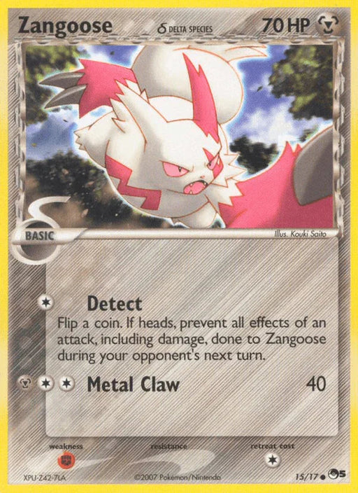 Zangoose (15/17) (Delta Species) [POP Series 5] - for just $1.40! 