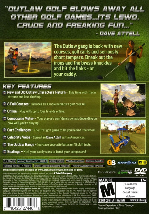 Outlaw Golf 2 – PlayStation 2 (PS2) - for just $6.99! 