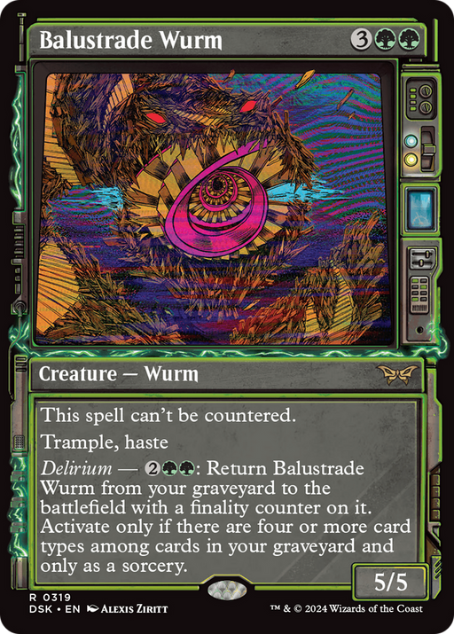 Balustrade Wurm (DSK-319) - Duskmourn: House of Horror: (Showcase) - for just $0.08! 