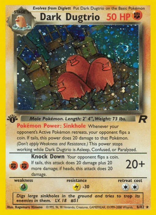 Dark Dugtrio (6/82) [Team Rocket 1st Edition] - for just $29.75! 