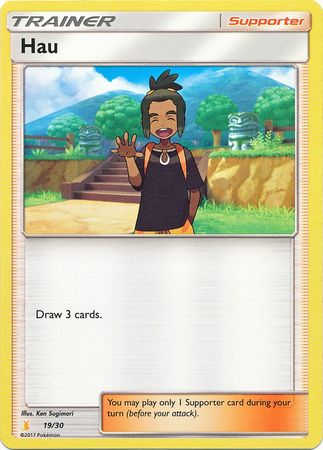 Hau (19/30) [Sun & Moon: Trainer Kit - Alolan Raichu] - Just $0.10! Shop now at Retro Gaming of Denver