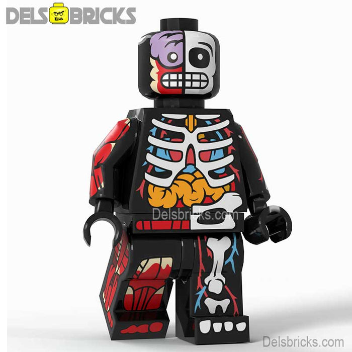 Human Body Guy Visible Anatomy Man Black Lego Minifigures custom toys - Just $4.50! Shop now at Retro Gaming of Denver