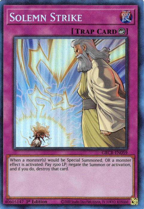 Solemn Strike [GRCR-EN059] Collector's Rare - for just $2.50! 