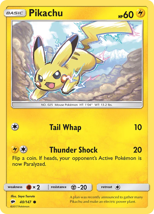 Pikachu (40/147) [Sun & Moon: Burning Shadows] - for just $0.45! 