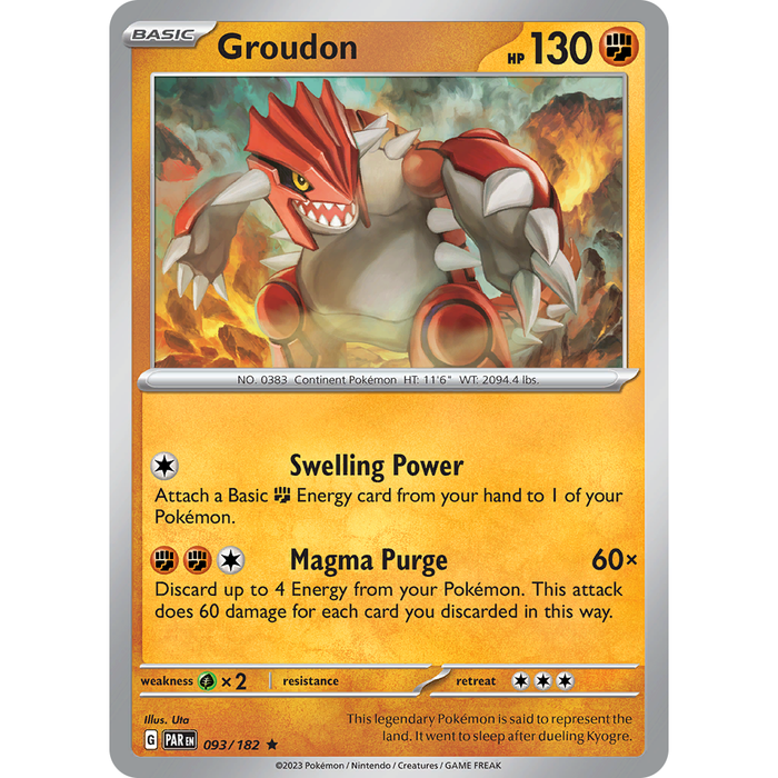 Groudon (093/182) [Scarlet & Violet: Paradox Rift] - Just $0.07! Shop now at Retro Gaming of Denver