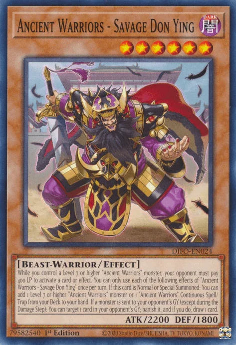 Ancient Warriors - Savage Don Ying [DIFO-EN024] Common - for just $0.10! 