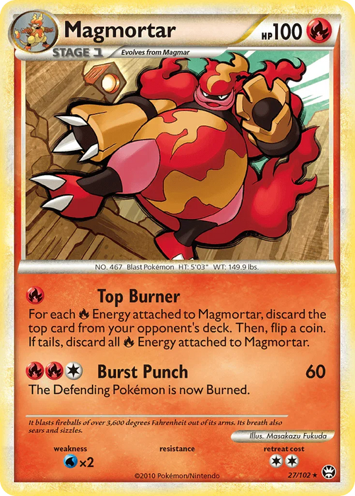 Magmortar (27/102) [HeartGold & SoulSilver: Triumphant] - for just $0.50! 