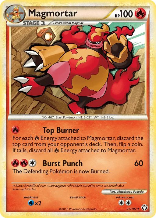 Magmortar (27/102) [HeartGold & SoulSilver: Triumphant] - for just $0.50! 