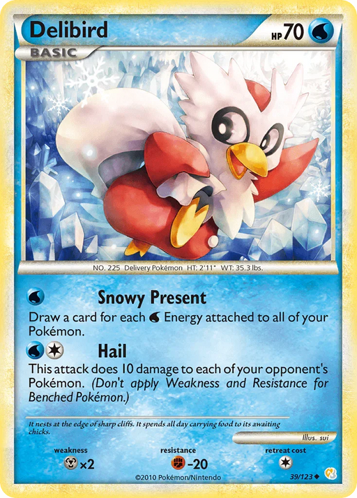 Delibird (39/123) [HeartGold & SoulSilver: Base Set] - for just $0.55! 