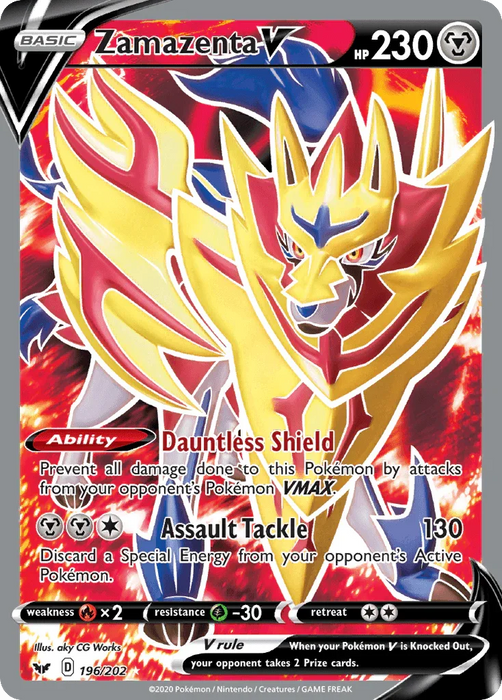 Zamazenta V (196/202) [Sword & Shield: Base Set] - for just $2.10! 