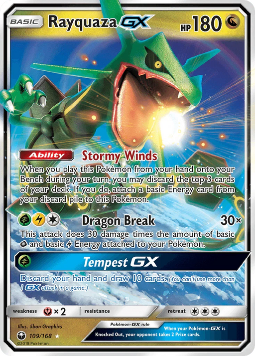 Rayquaza GX (109/168) [Sun & Moon: Celestial Storm] - for just $15.70! 