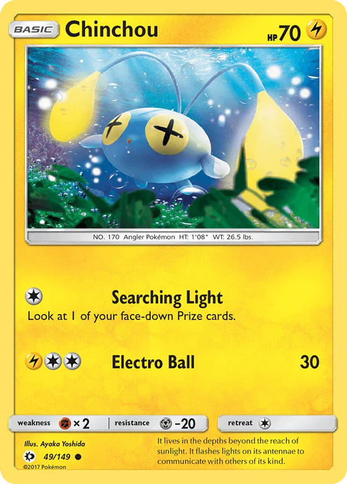 Chinchou (49/149) [Sun & Moon: Base Set] - for just $0.10! 