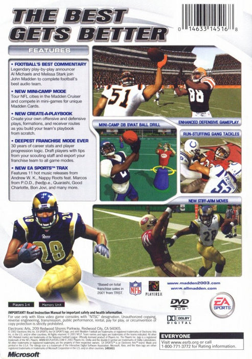 Madden NFL 2003 – Xbox (XBOX) - for just $3.99! 