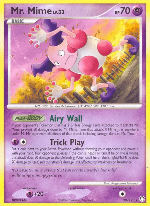 Mr. Mime (30/123) [Diamond & Pearl: Mysterious Treasures] - for just $0.95! 