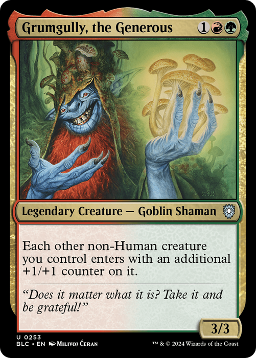 Grumgully, the Generous (BLC-253) - Bloomburrow Commander - for just $0.07! 