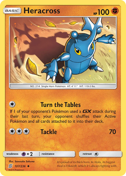Heracross (107/236) [Sun & Moon: Unified Minds] - for just $0.15! 
