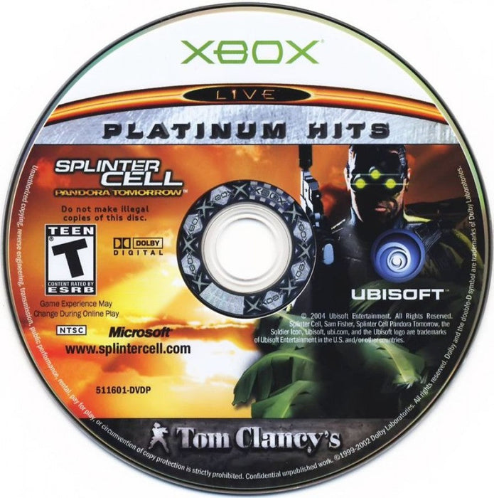 Tom Clancy's Splinter Cell: Pandora Tomorrow [Platinum Hits] – Xbox (XBOX) - for just $0! 