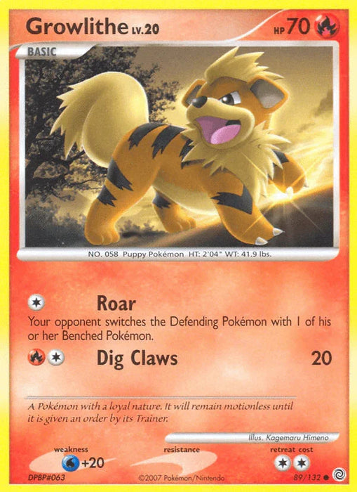 Growlithe (89/132) [Diamond & Pearl: Secret Wonders] - for just $0.30! 