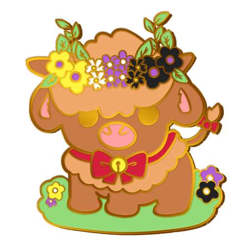 Pride Cow: Non-Binary Rainbow LGBTQIA+ Enamel Pin - for just $12! 