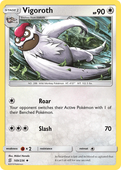 Vigoroth (169/236) [Sun & Moon: Unified Minds] - for just $0.10! 