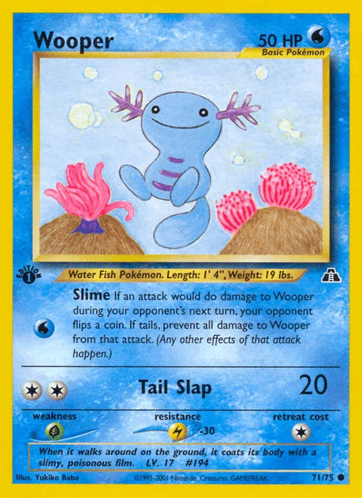 Wooper (71/75) [Neo Discovery 1st Edition] - for just $0.50! 