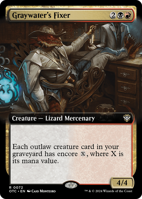 Graywater's Fixer (OTC-072) - Outlaws of Thunder Junction Commander: (Extended Art) - for just $0.11! 